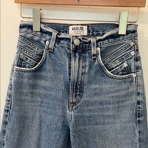 Agolde Sz 24 Blue High Rise Jeans Modern Classic